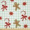 Ambesonne Gingerbread Man Fabric by The Yard, Candy Cane Bowties Red Star Christmas Cookie Pattern, Decorative Satin Fabric for Home Textiles and Crafts, 2 Yards, Brown Orange
